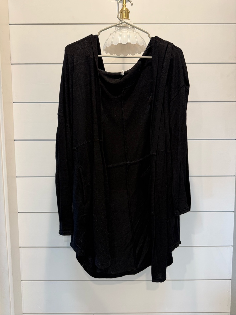 Z Supply Black Women's Open-Front Lightweight Cardigan